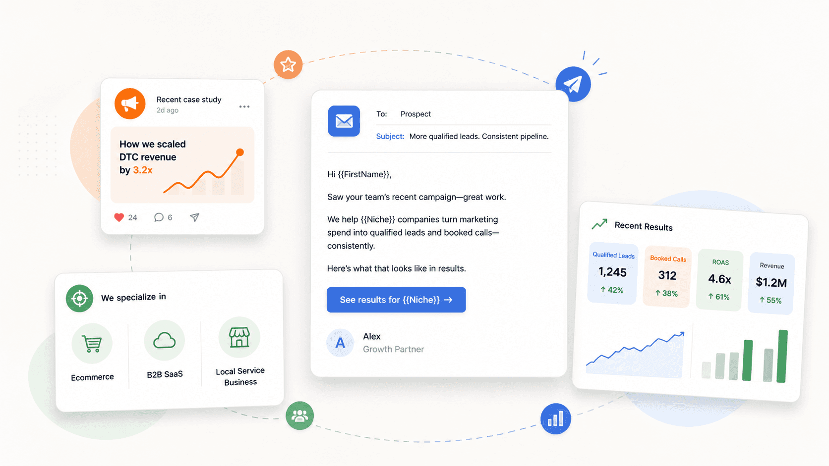 Agency cold email templates for LinkedIn leads