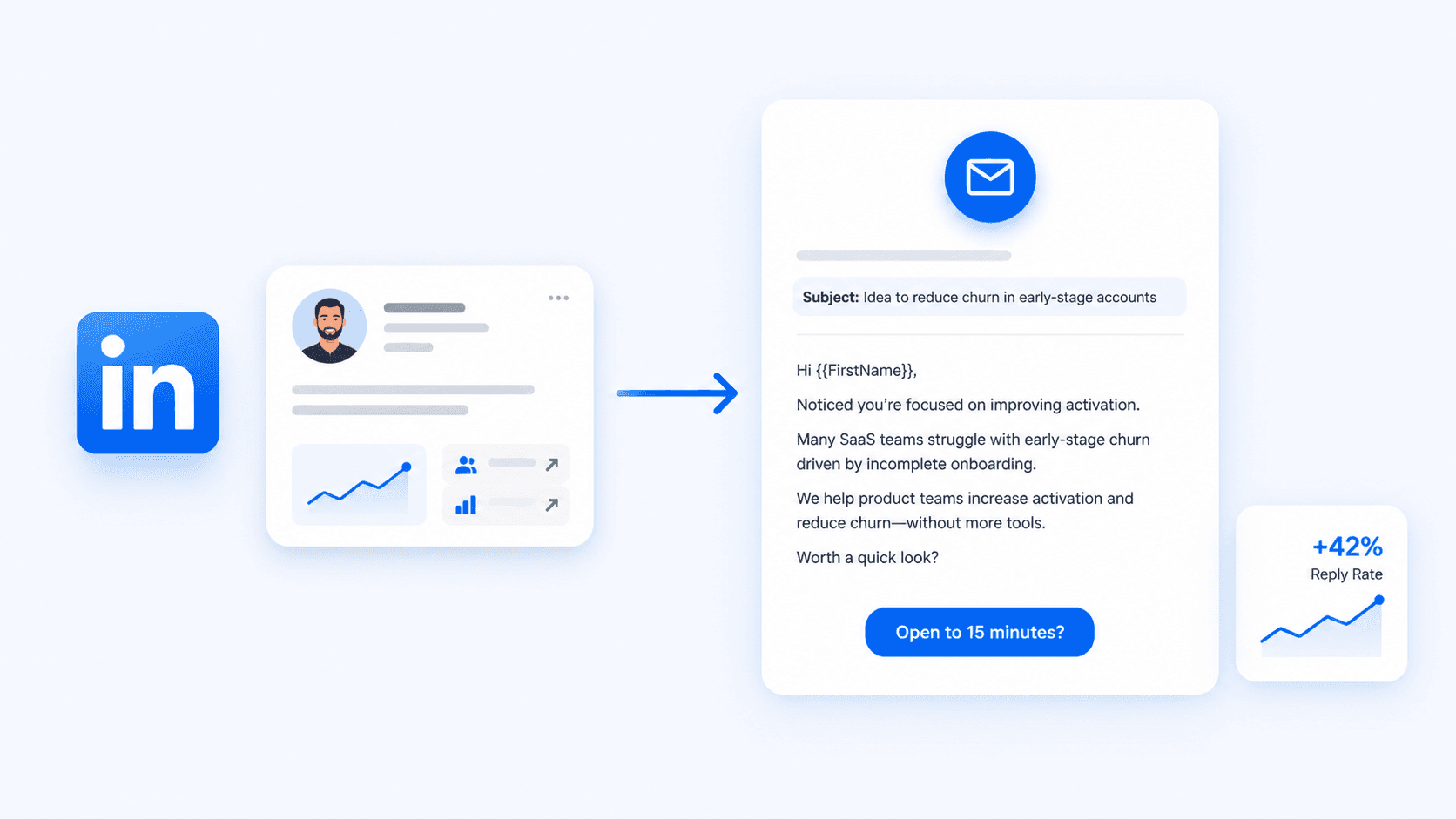 SaaS cold email templates for LinkedIn leads