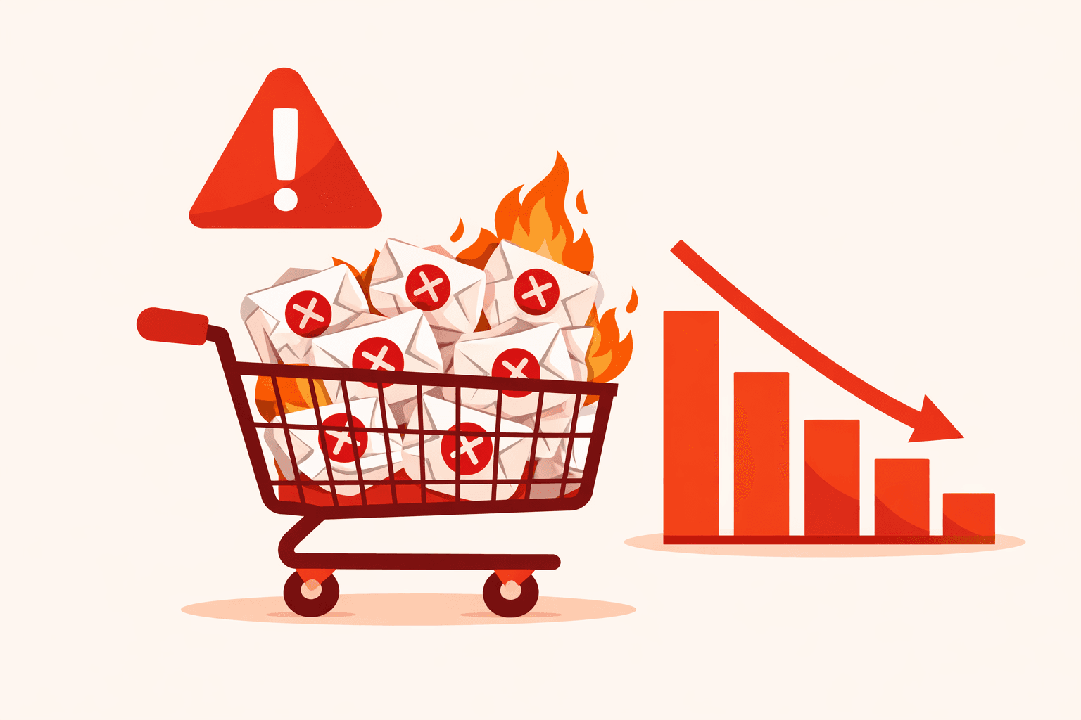 Warning against buying email lists showing deliverability damage from purchased contacts
