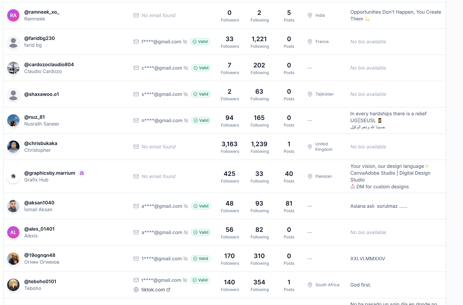 Scravio export interface showing CSV and Excel download options