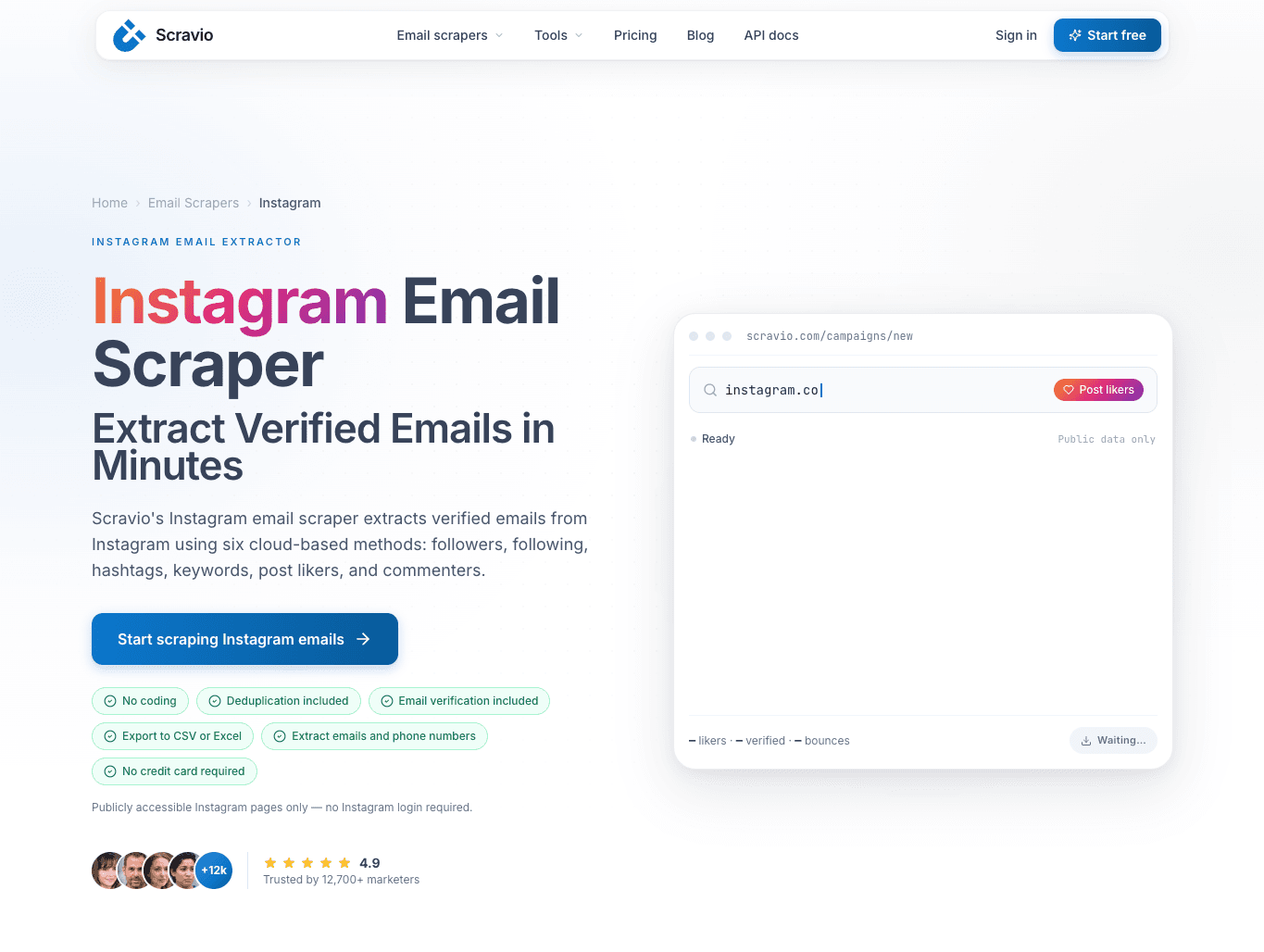 Instagram and TikTok email scraping for creators and local businesses