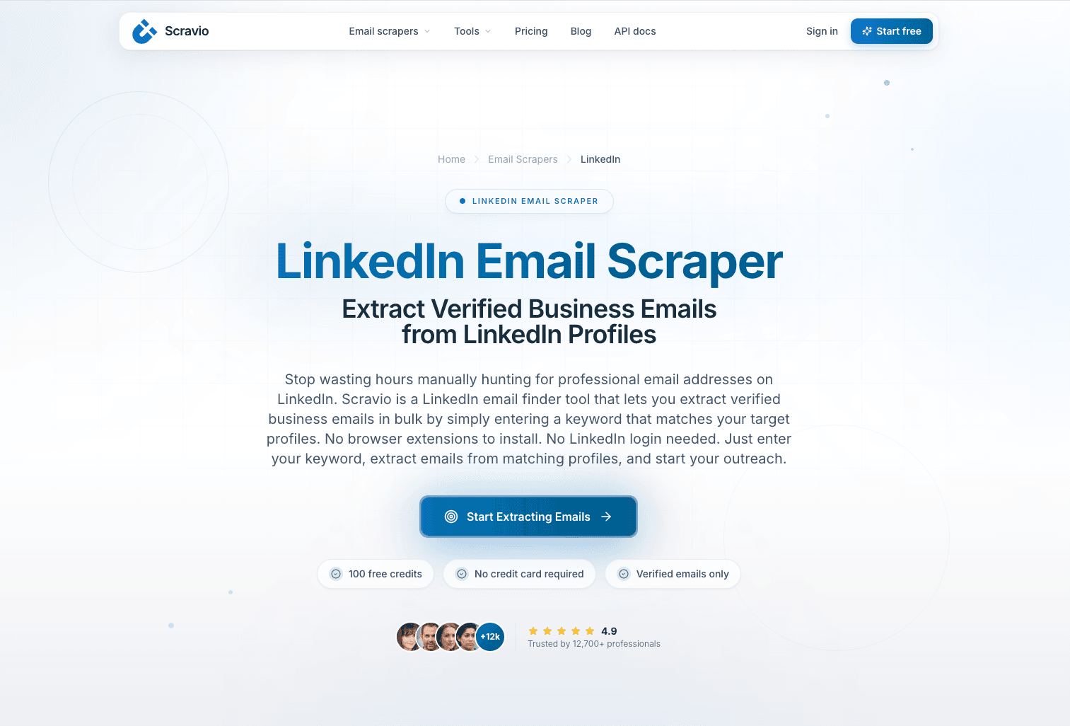 LinkedIn and X/Twitter email scraping for B2B leads