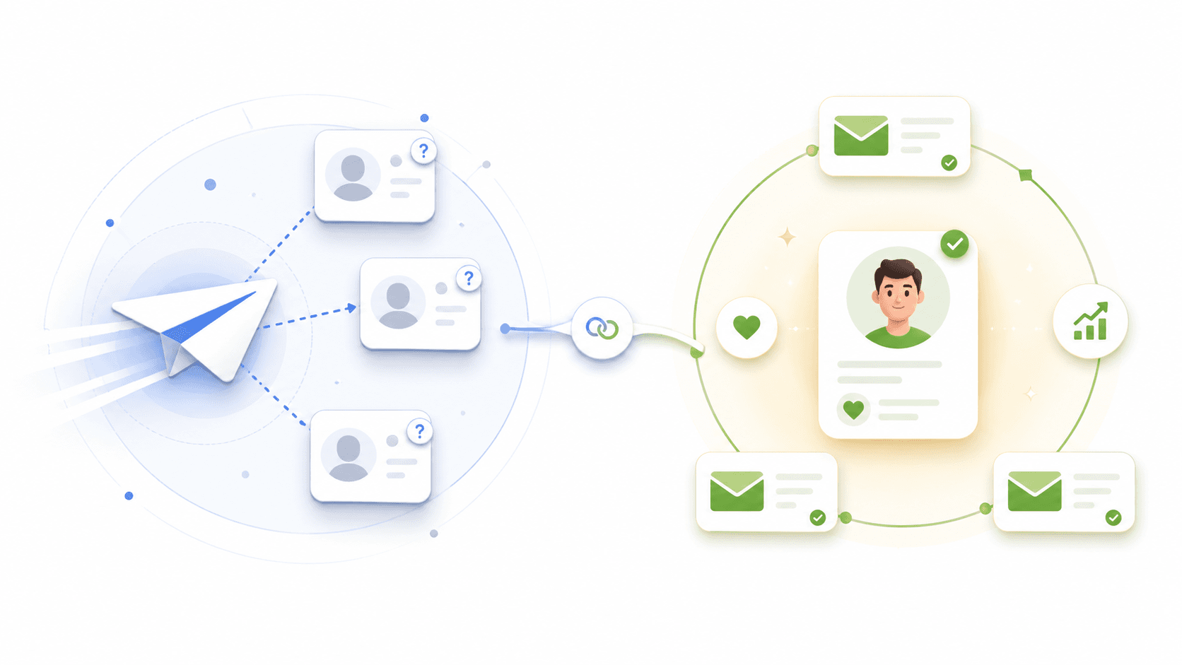 Cold email vs email marketing funnel — outbound versus inbound stages