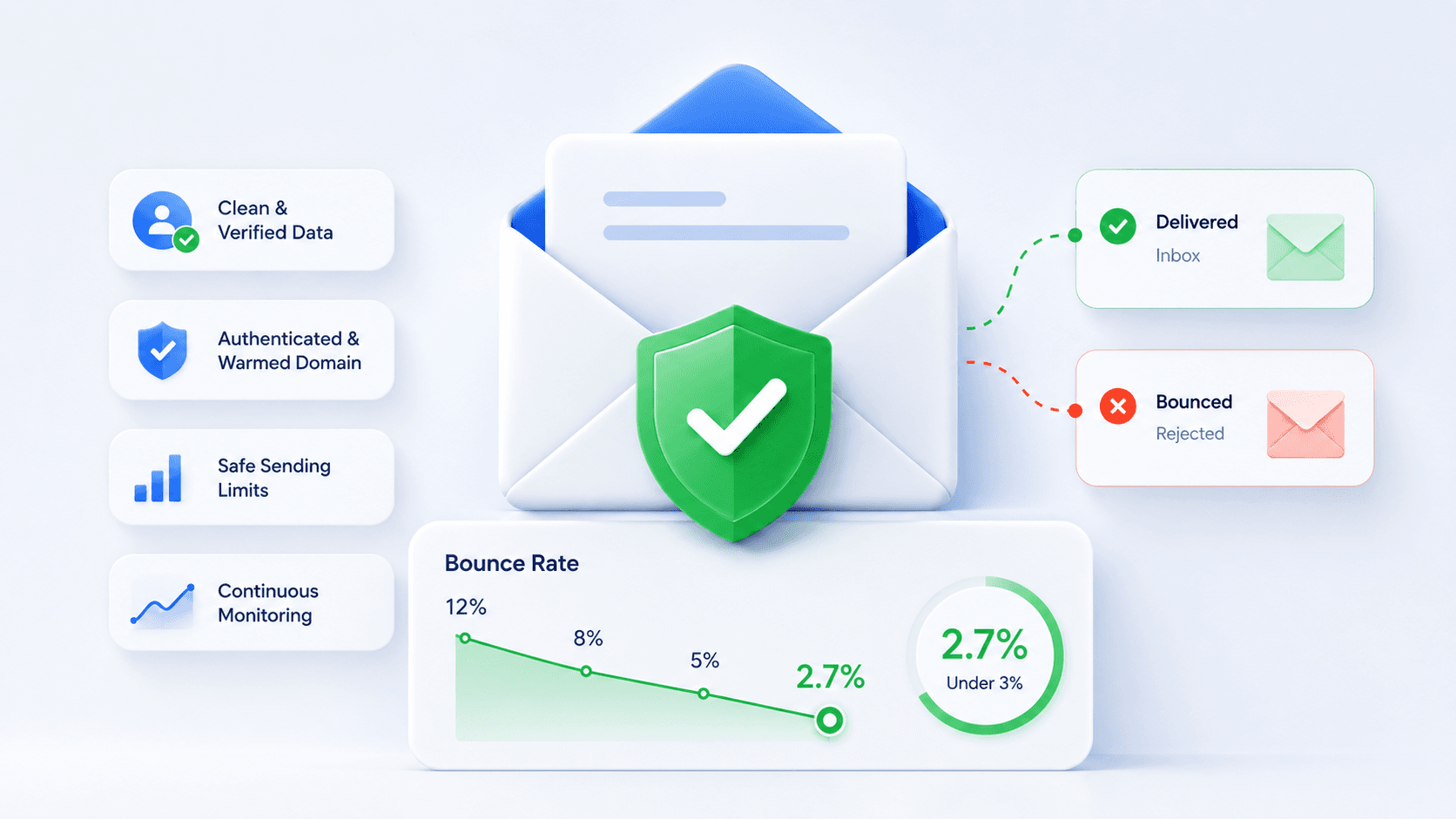 How to Reduce Cold Email Bounce Rate Below 3% (Step‑by‑Step Guide)