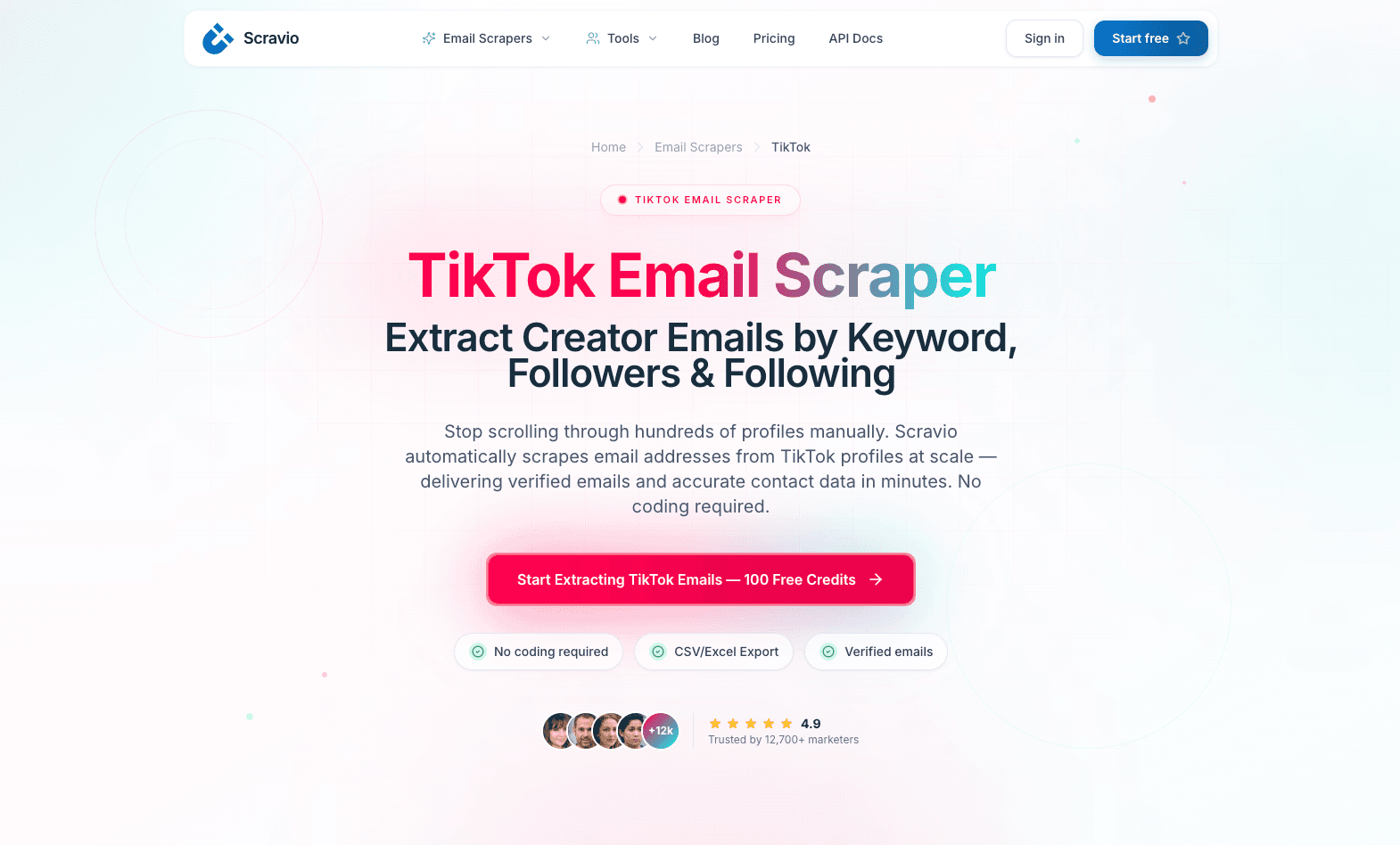 Comparison view of the best TikTok email scraper tools for agencies and growth teams in 2026